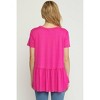 Women's Short Sleeve Peplum Top - entro - 3 of 4