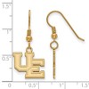 Black Bow Jewelry 14k Yellow Gold Plated Sterling Silver Evansville Purple Aces NCAA Dangle Earrings - 2 of 3
