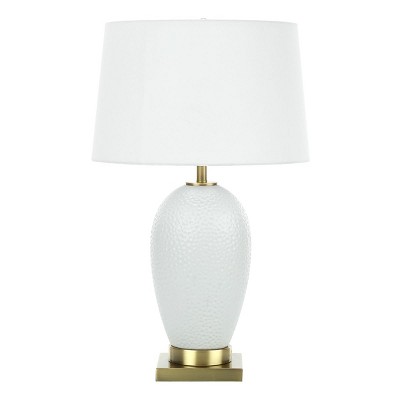 Monarch Specialties Lighting 26inchH Table Lamp White Ceramic Ivory / Cream Shade Transitional