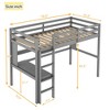 Durable Double-Level Loft Bed with Integrated Desk and Storage Shelf - image 3 of 4