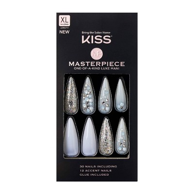 Kiss Masterpiece Luxe Manicure Fake Nails - Tango - 30ct : Target