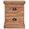 vidaXL Bedside Cabinet 15.7"x11.8"x19.7" Solid Teak - 2 of 4