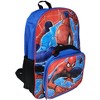 Spider-Man Backpack 16" & Insulated Lunch Bag Detachable 2-Pcs Marvel Boys Blue - 2 of 4