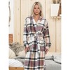 ADR Plush Fleece Women's Robe, Long Hooded Women's Bathrobe, Soft Cozy Women's Bath Robe & Plus Sizes - 3 of 4