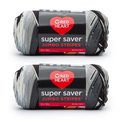 Red Heart Super Saver Yarn 12 Pack-Newspaper Stripe