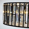 ALOADECOR 6-Light Black Mondern Farmhouse Lantern Drum Chandeliers With Crystal Accents - 4 of 4