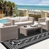 Outdoor Rug Patio Waterproof, Plastic Straw Outdoor Carpet - UV Resistant Reversible Indoor Outdoor Rugs for Porch, Camping, Poolside, RV, Balcony - 4 of 4