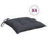 vidaXL Chair Cushions 4 pcs Anthracite 19.7"x19.7"x2.8" Oxford Fabric - 2 of 4