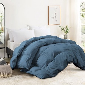 Puredown All Season White Down Comforter with Baffled Box Construction - 1 of 4