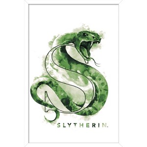 Trends International Harry Potter Slytherin House Logo Framed Wall Poster Prints - 1 of 4