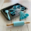 R&M International Junior 12 Piece Bakeware Set with Pan, Rolling Pin, Tools, and Cookie Cutters - 2 of 4