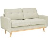 NicBex Modern Tufted Upholstered Loveseat Sofa Couch with Wooden Legs,2-Seat Lounge Sofa for Living Room,Apartment - 3 of 4