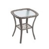 3-Piece Patio Seating Set,360° Swivel Wicker Rocker Patio Accent Chair Set Of 2,Square Table,Patio Chairs Outdoor With Cushion -Maison Boucle - 4 of 4