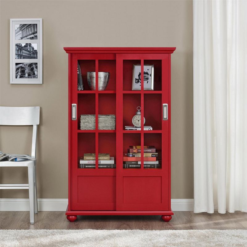 Ameriwood Home Aaron Lane Bookcase with Sliding Glass Doors, 2 of 5