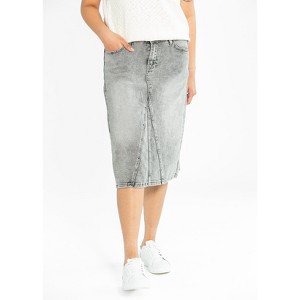 Inherit Claire A-line Denim Midi Skirt - 1 of 4