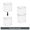 mDesign Plastic Kitchen Pantry/Fridge Storage Organizer, Hinge Lid 6 Pack, Clear - 4 of 4