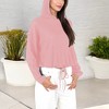Anna-Kaci Women's Drawstring Hem Ribbed Hoodie with Long Sleeves and Relaxed Fit - 3 of 3