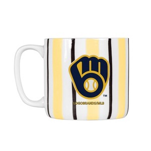 MLB Milwaukee Brewers Striped Coffee Mug - 16oz - 1 of 1