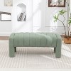 SEYNAR Modern Glam Teddy Velvet Fabric Rectangle Ottoman - 2 of 4