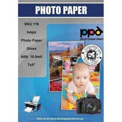PPD Glossy Photo Paper 5x7 50 sheets 240 gsm for Inkjet Printers
