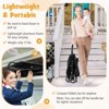 Infans Baby Stroller, Lightweight Infant Stroller with Aluminum Frame, 5-Point Harness, Adjustable Backrest & Canopy, One-hand Folding Infant Carriage - 4 of 4