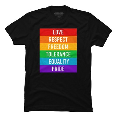 Adult Design By Humans Pride Rights Motto By PINHEAD66 T-Shirt