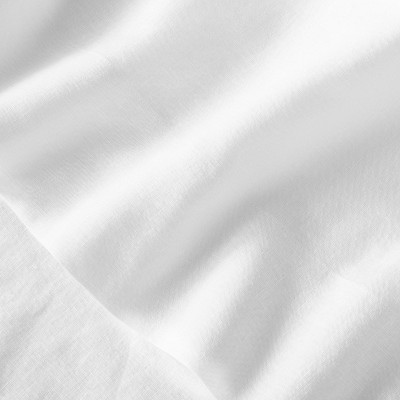 Full 100% Washed Linen Solid Sheet Set White - Casaluna™