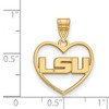 Black Bow Jewelry 14k Yellow Gold Plated Sterling Silver Louisiana State Fighting Tigers NCAA Pendant - 2 of 3