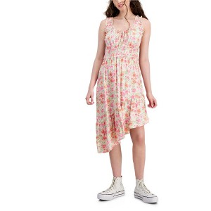 Hippie Rose Womens Floral Midi Dress, Pink, Small - 1 of 1