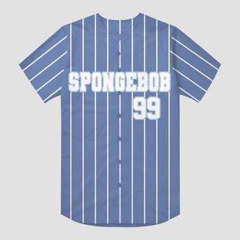Men's Nickelodeon SpongeBob SquarePants Baseball Jersey T-Shirt - Blue