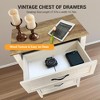Wood 5 Drawers Dresser with Metal Handle for Bedroom Hallway and Entryway, Vintage - 4 of 4