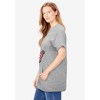 Woman Within Women's Plus Size Americana Kangaroo Pocket Tee - 4 of 4