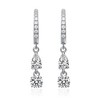 Elegant Two-Stone Dangle Huggie Earrings with a Modern Design for a Stylish and Sophisticated Look - 3 of 3