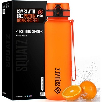 SQUATZ 34 Oz Poseidon Series Frosted Water Bottle - Orange
