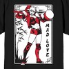 Batman Harley Quinn Playing Card Adult Crew Neck Short Sleeve T-shirt - 4 of 4