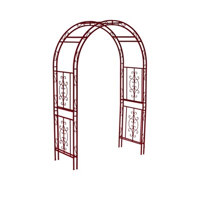Evergreen Montebello Iron Garden Arbor, Americana Red