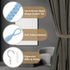 Unique Bargains Cotton Hand-Woven Decorative Metal Hook Curtain Drapes Holdbacks 23.6" - 3 of 4