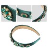 Unique Bargains Women's Bling Vintage Flowers Rhinestone Satin Wide Edge Headband 5.12"x1.18" 1pc - 3 of 4