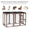Outdoor Wooden Cat Catio Enclosure with Platforms,71" Walk-in Cat House Playpen for Cats-LAOTIES - 4 of 4