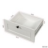 Homy Casa Modern Nightstand with Hooks and Storage Drawers, Bedroom and Entryway Organizer Bench for Small Spaces, White - 4 of 4