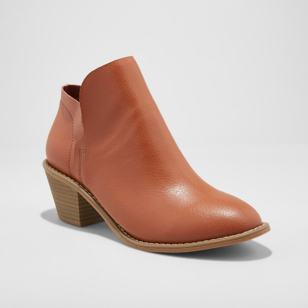 Women's Indie Heeled Wide Width Booties - Universal Thread Brown 5.5W was $34.99 now $20.99 (40.0% off)