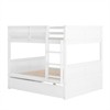 RISOKEYS Full Over Full Bunk Bed - Wooden Frame with Twin Trundle, Ladder & Safety Guardrail, Convertible to 2 Platform Beds for Kids Teens - White - 4 of 4