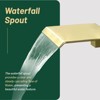 Cobbe Bathroom Sink Faucet for Vanity with Waterfall Spout 2-Hole Installation Wall-Mounted Single Handle Faucet Brushed Gold - 4 of 4