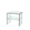 Clear Glass Side & End Table, Tempered Glass End Table Small Table - 3 of 4
