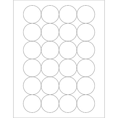 Tape Logic Circle Laser Labels 1 2/3" White 2400/Case LL149