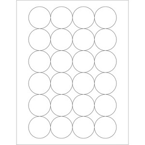 Tape Logic Circle Laser Labels 1 2/3" White 2400/Case LL149 - 1 of 1