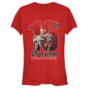 Junior's Marvel Rocket and Baby Groot 16th Birthday T-Shirt - 1 of 4