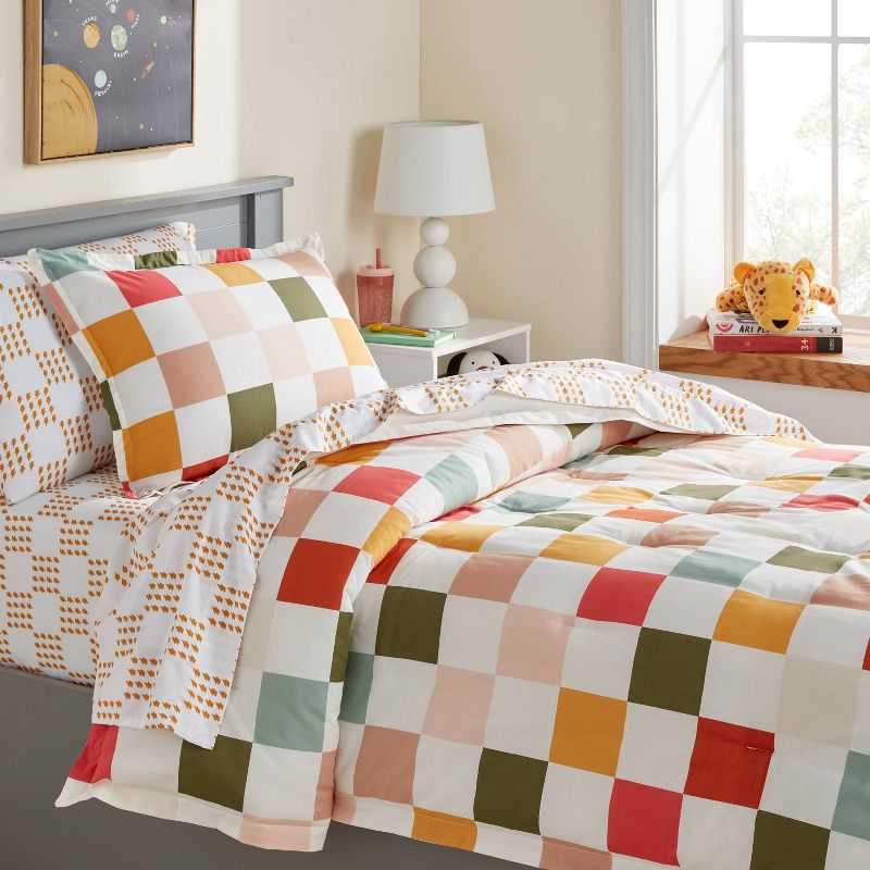 Kids' Comforter Set Checkered - Pillowfort™, 3 of 7