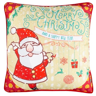 Neve Pillow - Yellow/Red - 18"X18" - Safavieh