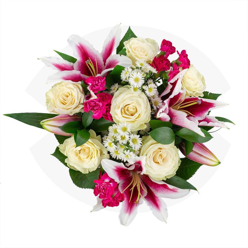 Fresh Cut Easter Garden Rose Flower Bouquet - Spritz&#8482; (Colors and Flowers May Vary), 4 of 10
